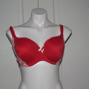 VICTORIA’S SECRET Body by Victoria Lined Demi Red Bra Size 38D